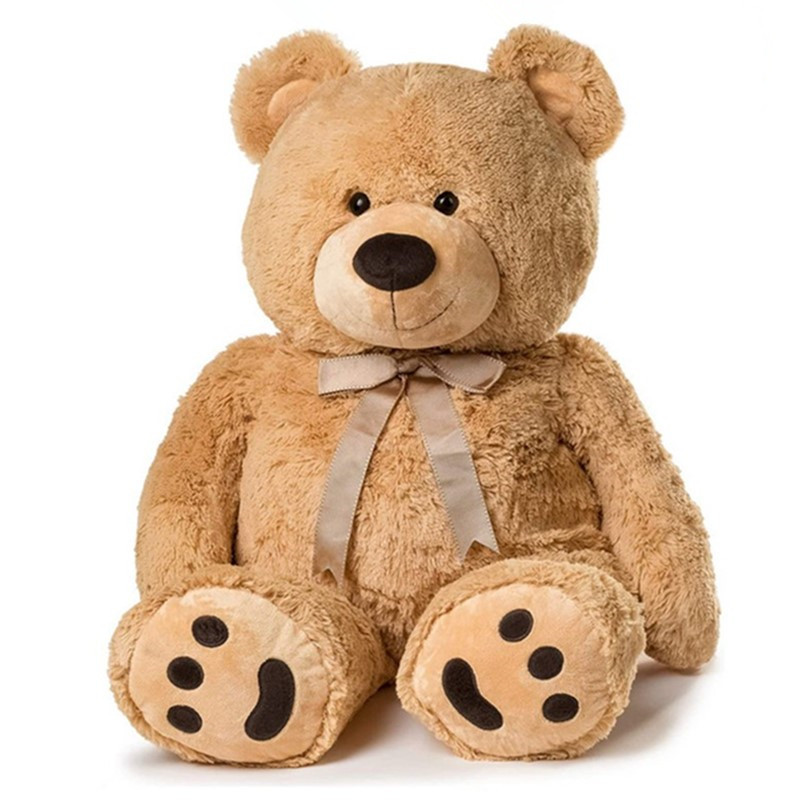 Plush big teddy bear toy with embroidery paw 1
