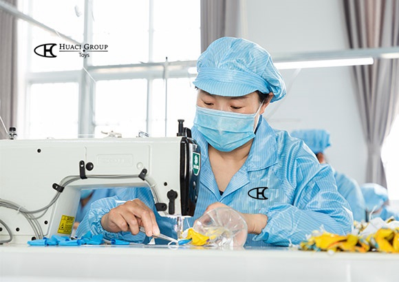 sewing the plush toys